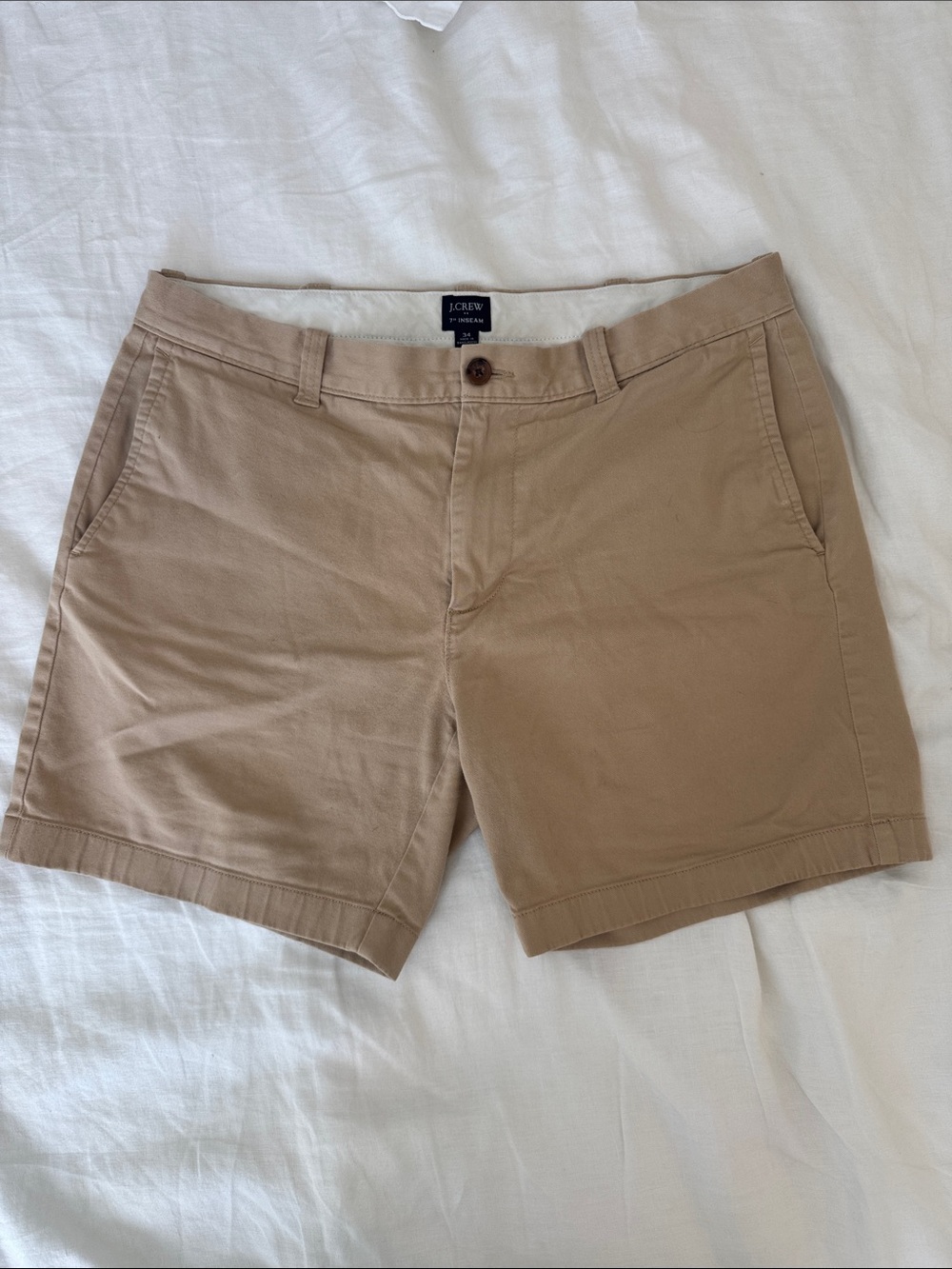 Tan J. Crew Khaki Shorts